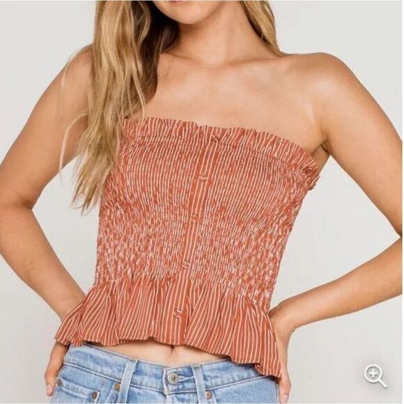 Billabong💗Well Grounded Strapless Top Small - Picture 1 of 8